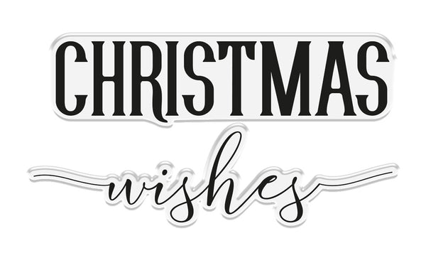 Crafter's Companion Photopolymer Stamp - Brush Christmas Wishes