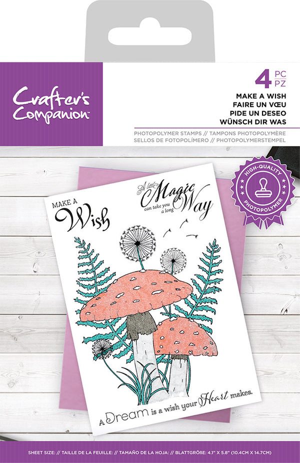 Crafter's Companion Photopolymer Stamp - Make a Wish