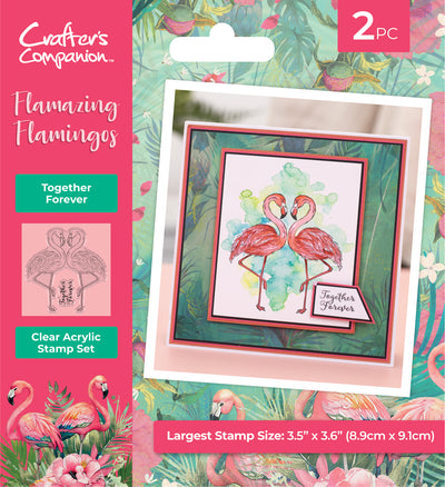 Flamazing Flamingos Clear Acrylic Stamp 2 piece - Together Forever