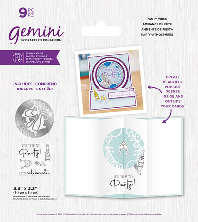Gemini Pop-Out Scene Stamp & Die - Party Vibes