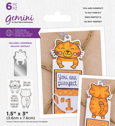 Gemini - Stamp & Die - You are Purrfect