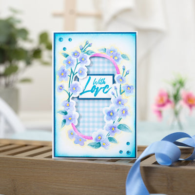 Gemini 4 x 6 Floral Frame Cut and Emboss Folder - Timeless Forget-Me-Nots