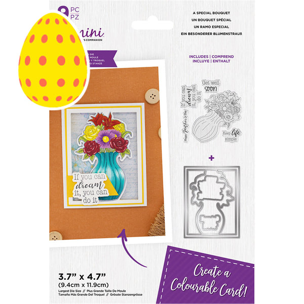 Gemini Colourable Create a Card Stamp & Die - A Special Bouquet