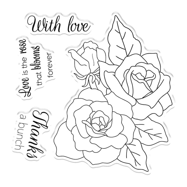 Gemini Colourable Create a Card Stamp & Die - Sweet Roses