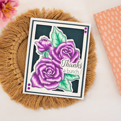 Gemini Colourable Create a Card Stamp & Die - Sweet Roses
