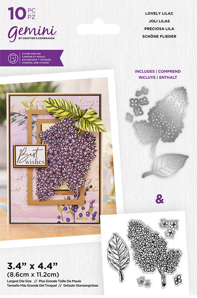 Gemini Decoupage Flower Stamp and Die - Lovely Lilac
