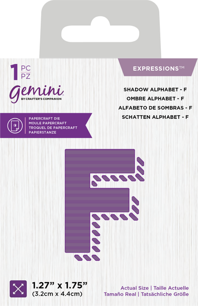 Gemini Expressions Die - Shadow Alphabet F