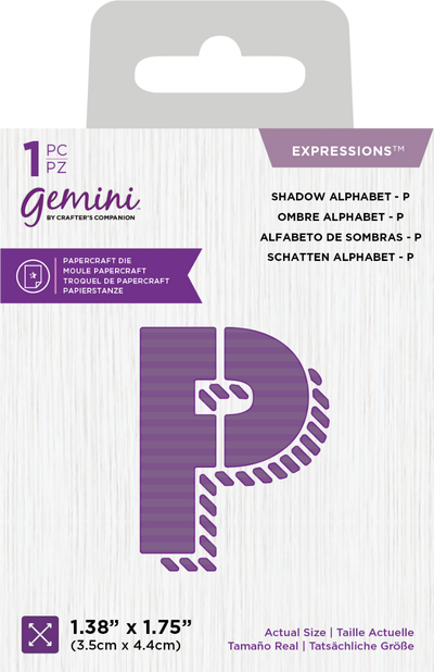 Gemini Expressions Die - Shadow Alphabet P