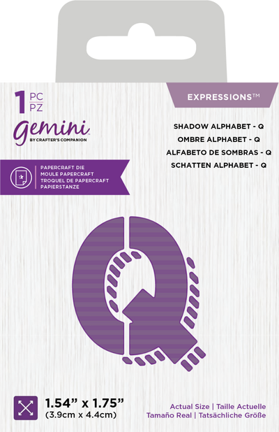 Gemini Expressions Die - Shadow Alphabet Q
