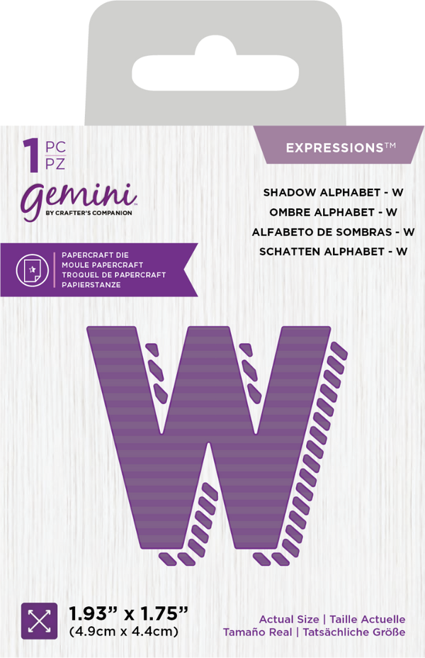 Gemini Expressions Die - Shadow Alphabet W