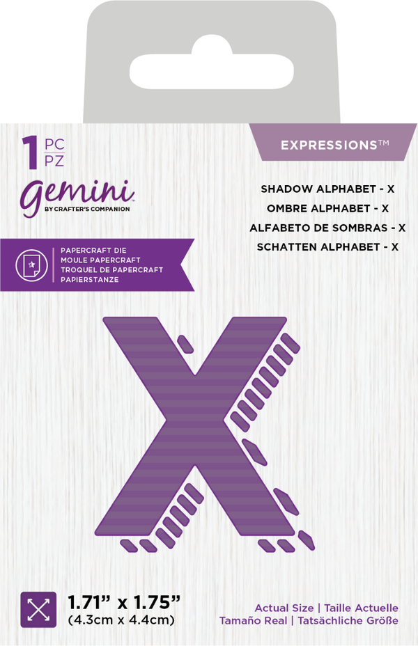 Gemini Expressions Die - Shadow Alphabet X