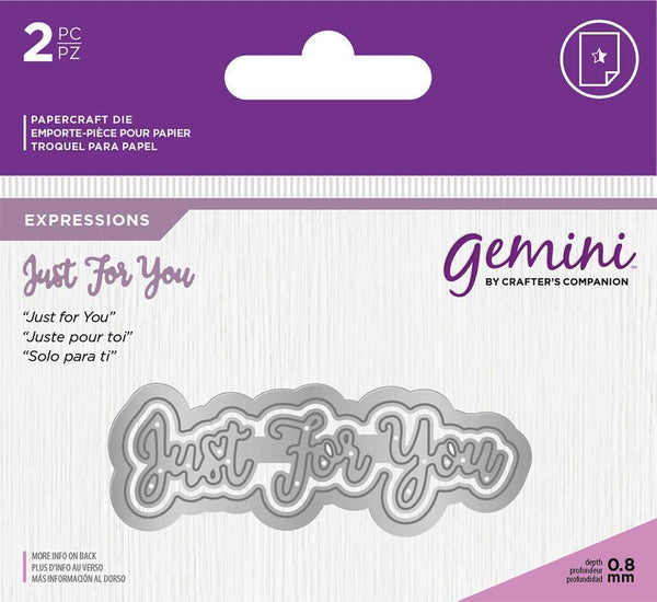 Gemini Expressions Metal Die - Just For You