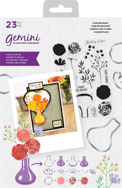 Gemini Layering Stamp and Die - Vase Bouquet