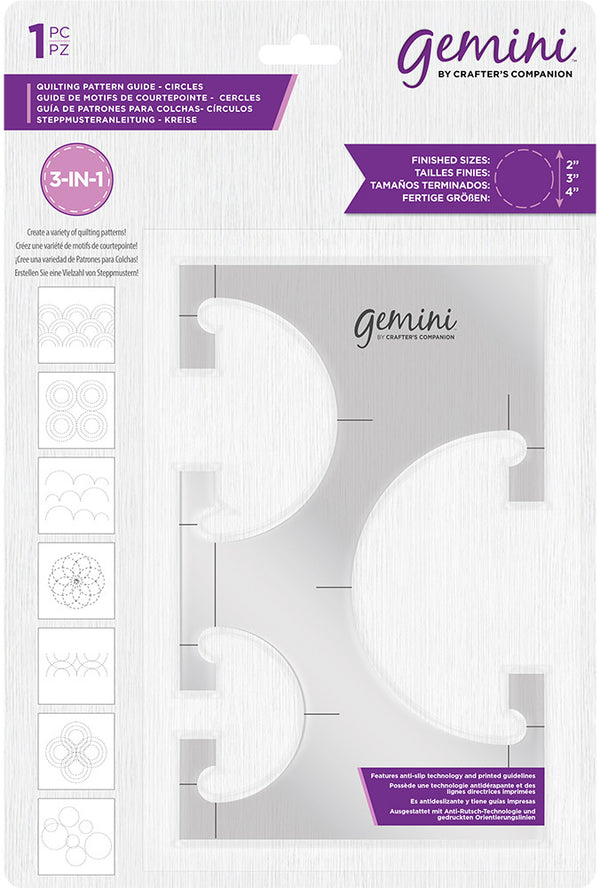 Gemini Quilting Pattern Guide Circles Crafters Companion UK