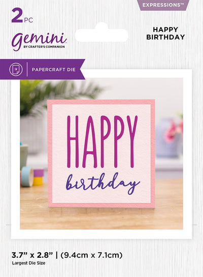 Gemini Expressions Large Word - Happy Birthday