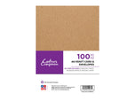 Crafter's Companion - A6 Kraft Card & Envelopes 50pk