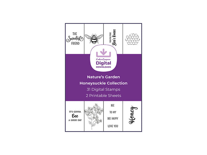 Nature's Garden Honeysuckle Collection - Digital Stamp Sheets - A4