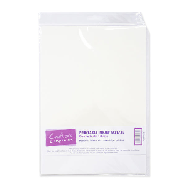 Crafter's Companion Printable Inkjet Acetate - 8 pack