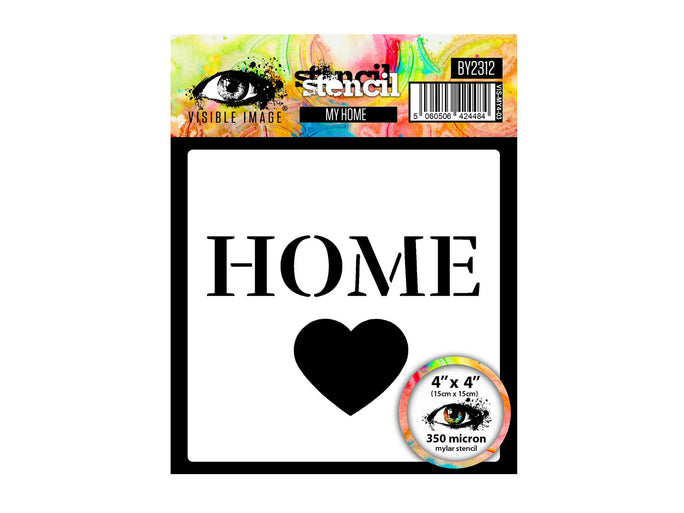 Visible Image My Home Stencil