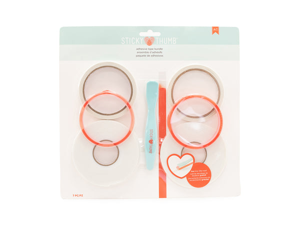 Sticky Thumb Adhesive Lining Remover Tool & Tape Bundle (7pc)