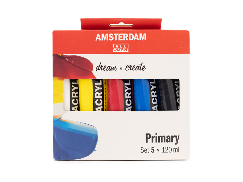 Amsterdam Standard Series Acrylic Paint Primary Set of 5
