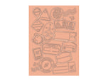 Retro Vacay - Travel Stamps 2D Embossing Folder 5" x 7"