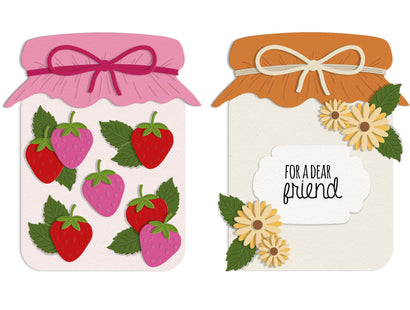 Jam Jar Shaped Stamp & Metal Die Set