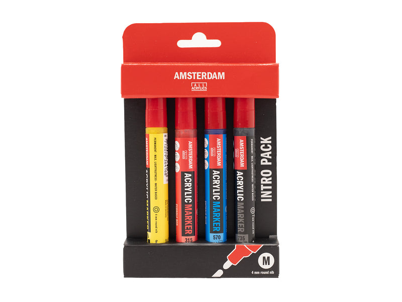 Amsterdam Acrylic Intro Markers Set of 4