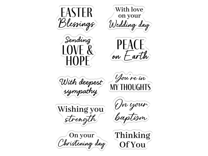 Faithful Sentiment Stamp Set