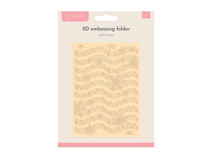 Crafter's Companion Joyous Angel 2D Embossing Folder 5"x7" - Joyful Music
