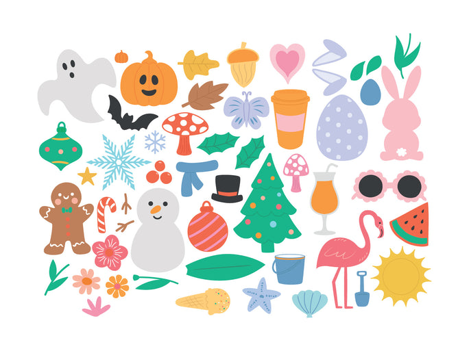 Seasonal Medley Mini Metal Die Set