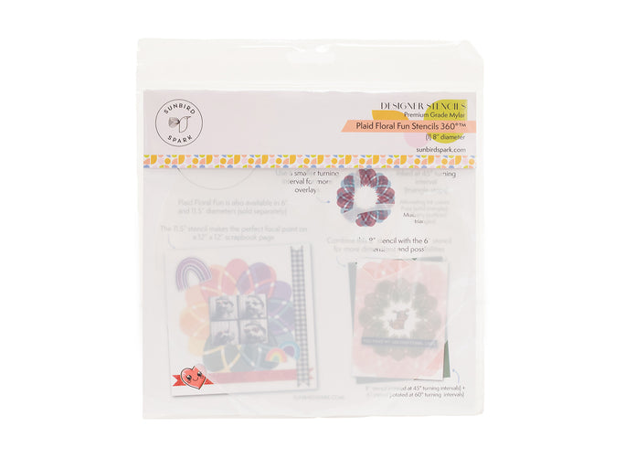 Sunbird Spark Plaid Floral Fun Stencils 360°™ (11.5")