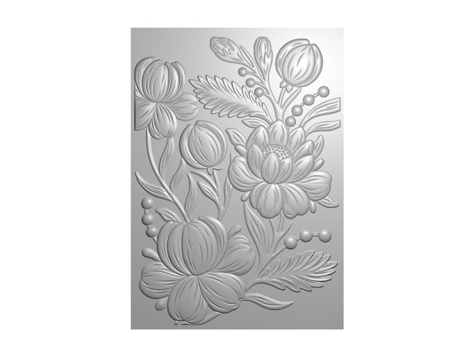 Blooming Peonies 3D Embossing Folder 5.5" x 5.5"