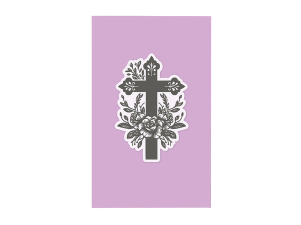 Ornate Floral Cross Stamp & Metal Die Set