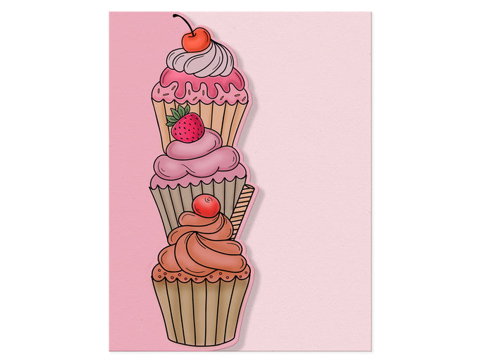 Cupcake Stack Stamp & Metal Die