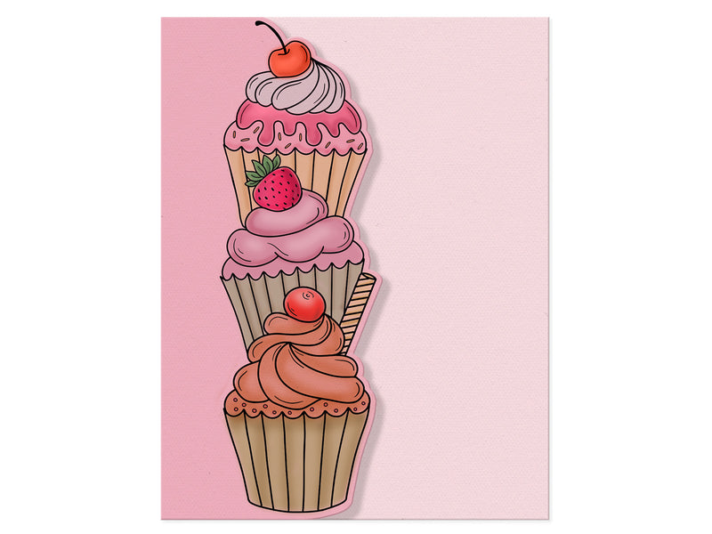 Cupcake Stack Stamp & Metal Die