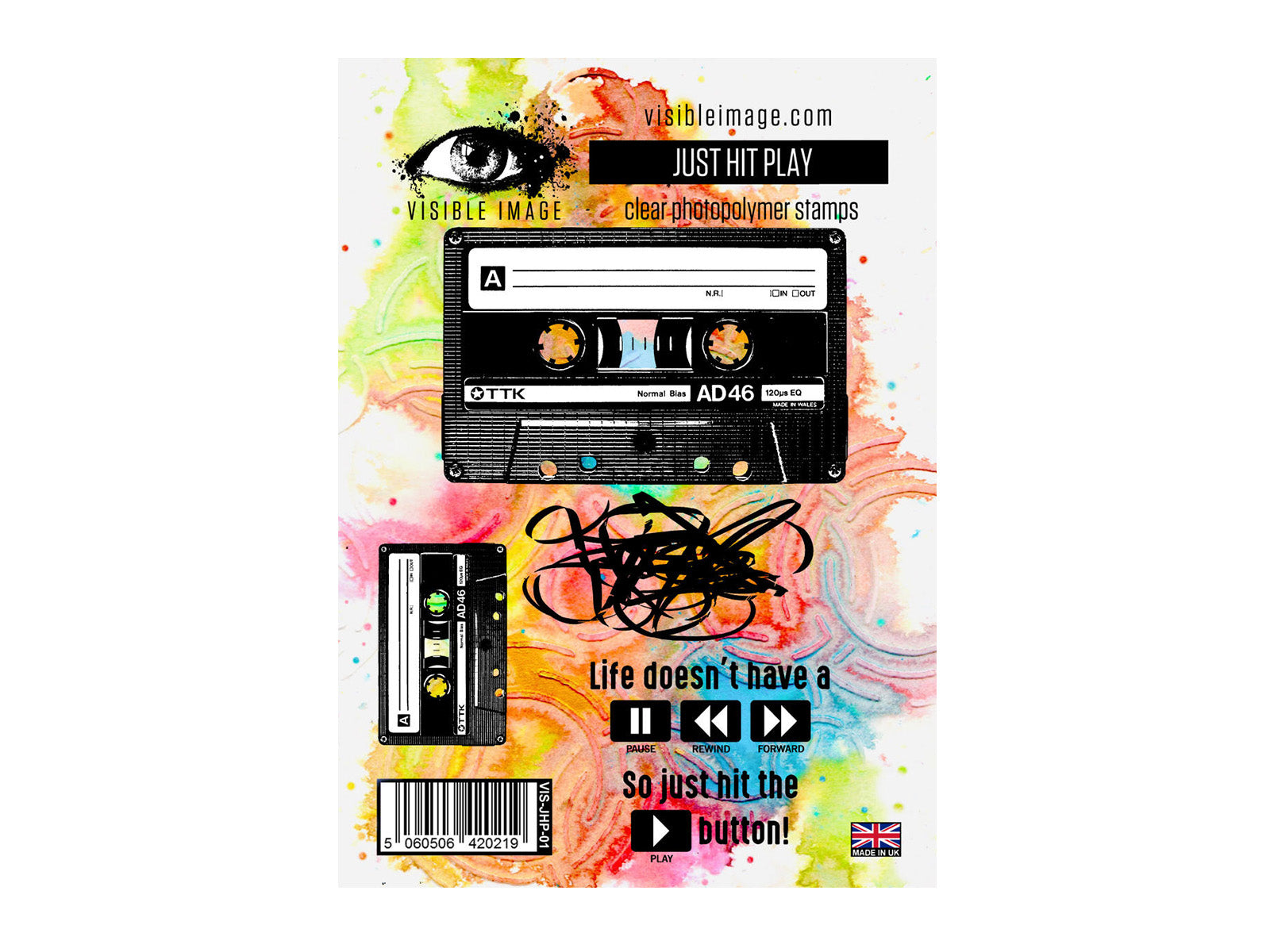 Visible Image Just Hit Play Stamp Set