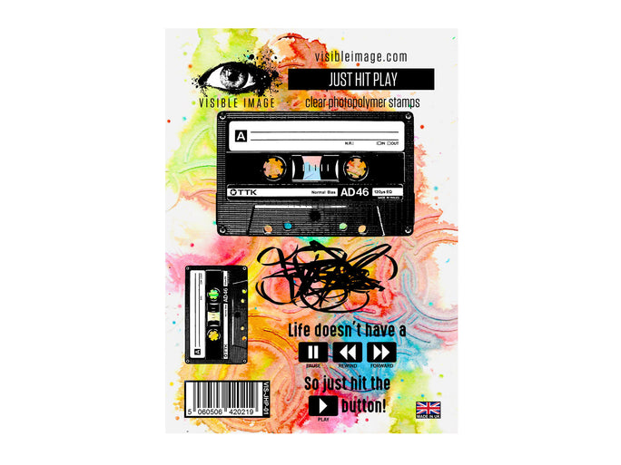 Visible Image Just Hit Play Stamp Set