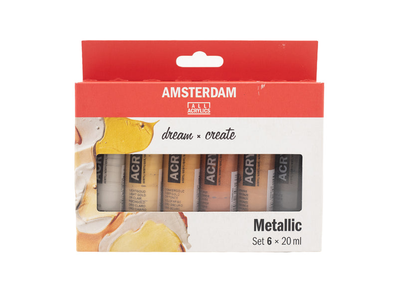 Amsterdam Standard Series Acrylic Paint Metallic Set of 6