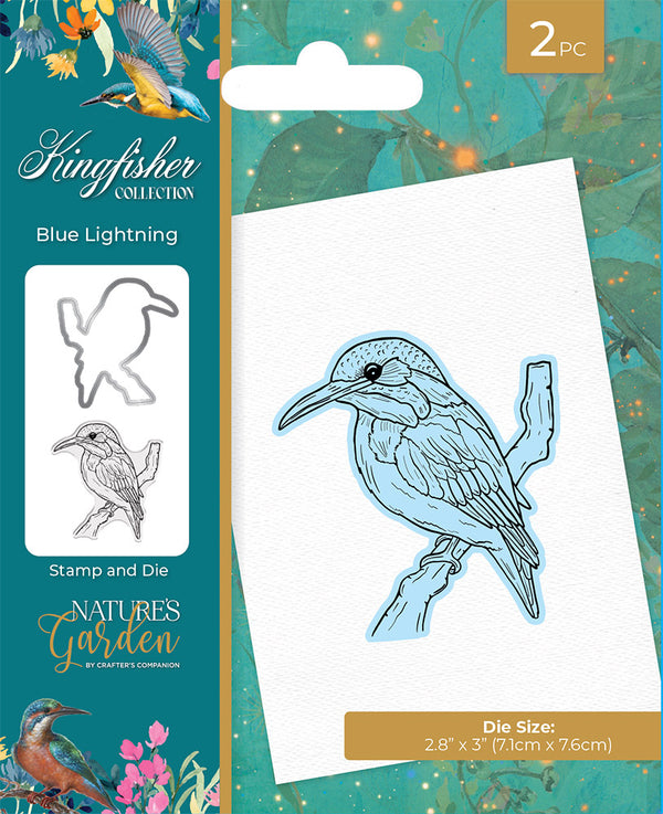 Nature's Garden - Kingfisher Collection - Stamp and Die - Blue Lightning