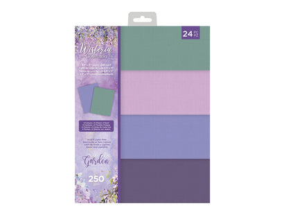 Nature's Garden Wisteria Collection Luxury Linen Card Pack - 8.5 x 11