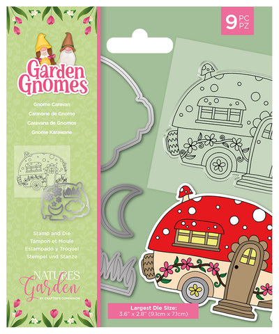 Nature's Garden - Garden Gnomes Stamp and Die - Gnome Caravan