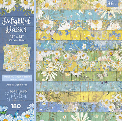 Nature's Garden Delightful Daisies - 12x12 Paper Pad
