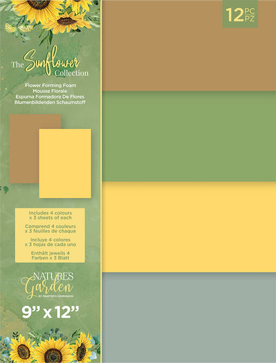 Nature's Garden Sunflower Collection - 9x12 Flower Forming Foam Pack