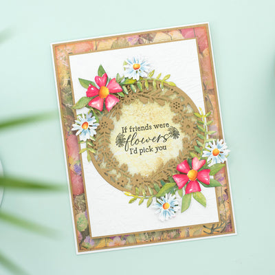 Nature's Garden Wildflower Create A Card Die - Wildflower Wreath
