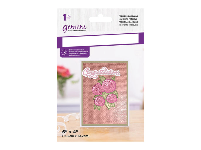 Gemini Embossing Folder - Precious Camellias