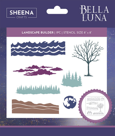Sheena Douglass Bella Luna Stencil - Landscape Builder