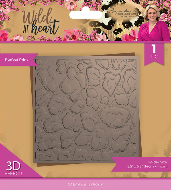 Sara Signature Wild at Heart 3D Embossing Folder - Purfect Print