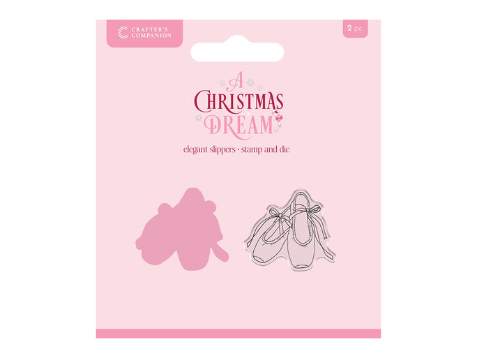 Sara Signature A Christmas Dream Stamp and Die - Elegant Slippers