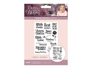Sara Signature Thorn & Bloom Clear Acrylic Stamp Set - Sending Blooms